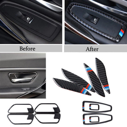 Real Carbon Fiber Interior Trim Decor Cover for BMW 3 Series F30 F34 (2012-2019)