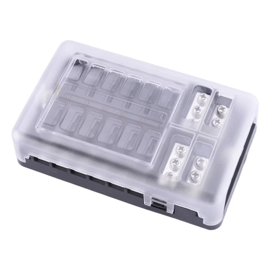 12-Way ATO ATC Fuse Box Holder Kit for Car Boat (Compatible with Various Models)