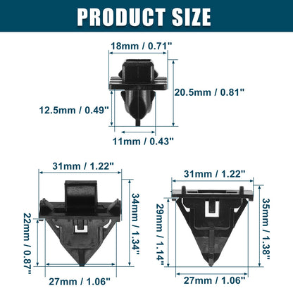 Fender Liner Clips 8 x Black for Toyota FJ (2007-2014)