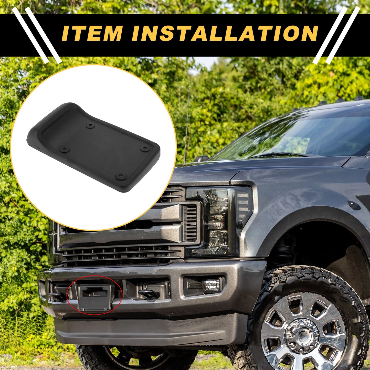 Front Bumper License Plate Bracket for Jeep Wrangler TJ (1997-2007)