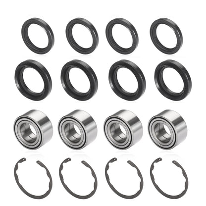 4x Front/Rear Bearing w/Circlip for Kawasaki Bayou 300 400 Prairie 300 400 (1990–2006)