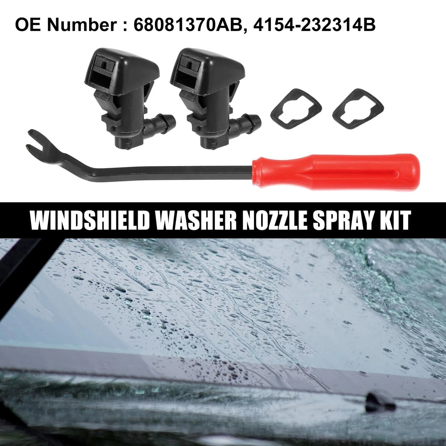 5 x Front Windshield Washer Nozzles for Dodge Dart (2013-2016)