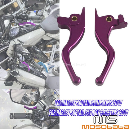 3 Finger Front Brake Clutch Levers for Harley Softail Fat Boy '17