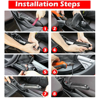 Front Handbrake Cover Carbon Fiber Look for BMW F30 E46 E60 E90 E92 (2012-2019)