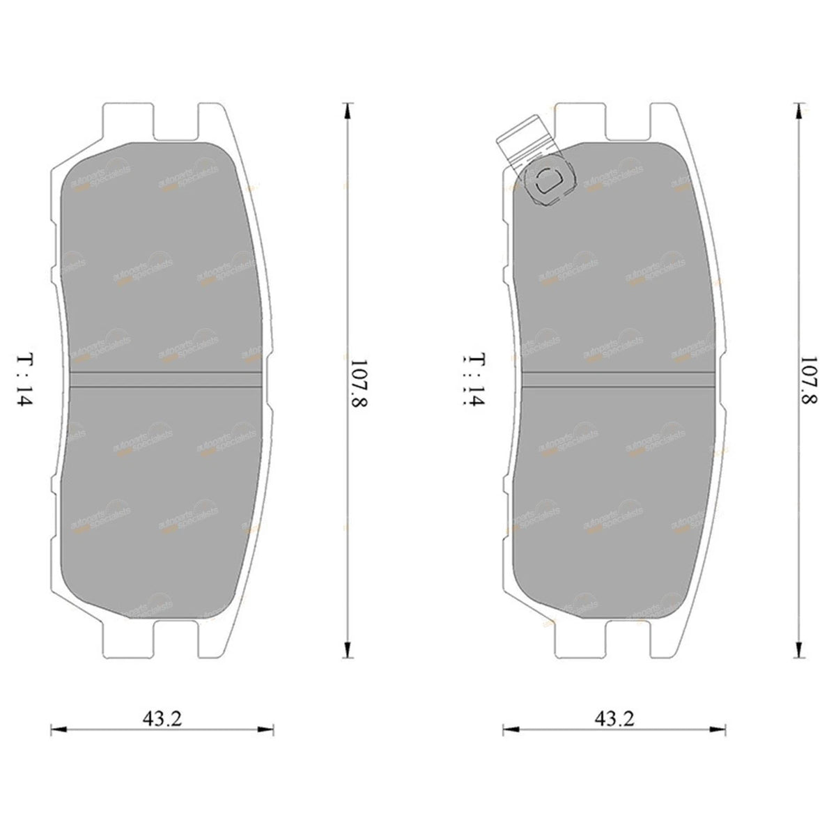 Brembo Rear Disc Brake Pad Set for Mitsubishi Mirage CE 1.5L 4G15 (1996 - 2003)