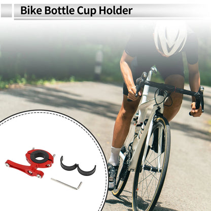 Drink Holder / Red Aluminum Water Bottle Cup for Motorcycle Bicycle Universal