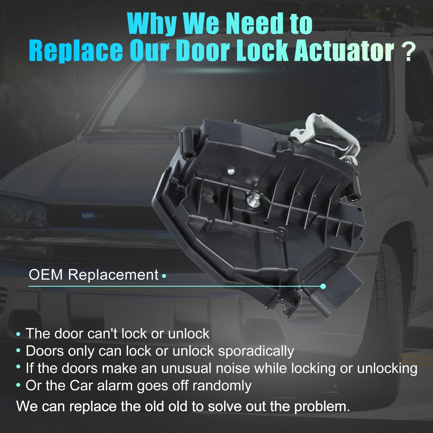 Rear Left Power Door Lock Actuator for Ford C-Max (2013-2018)