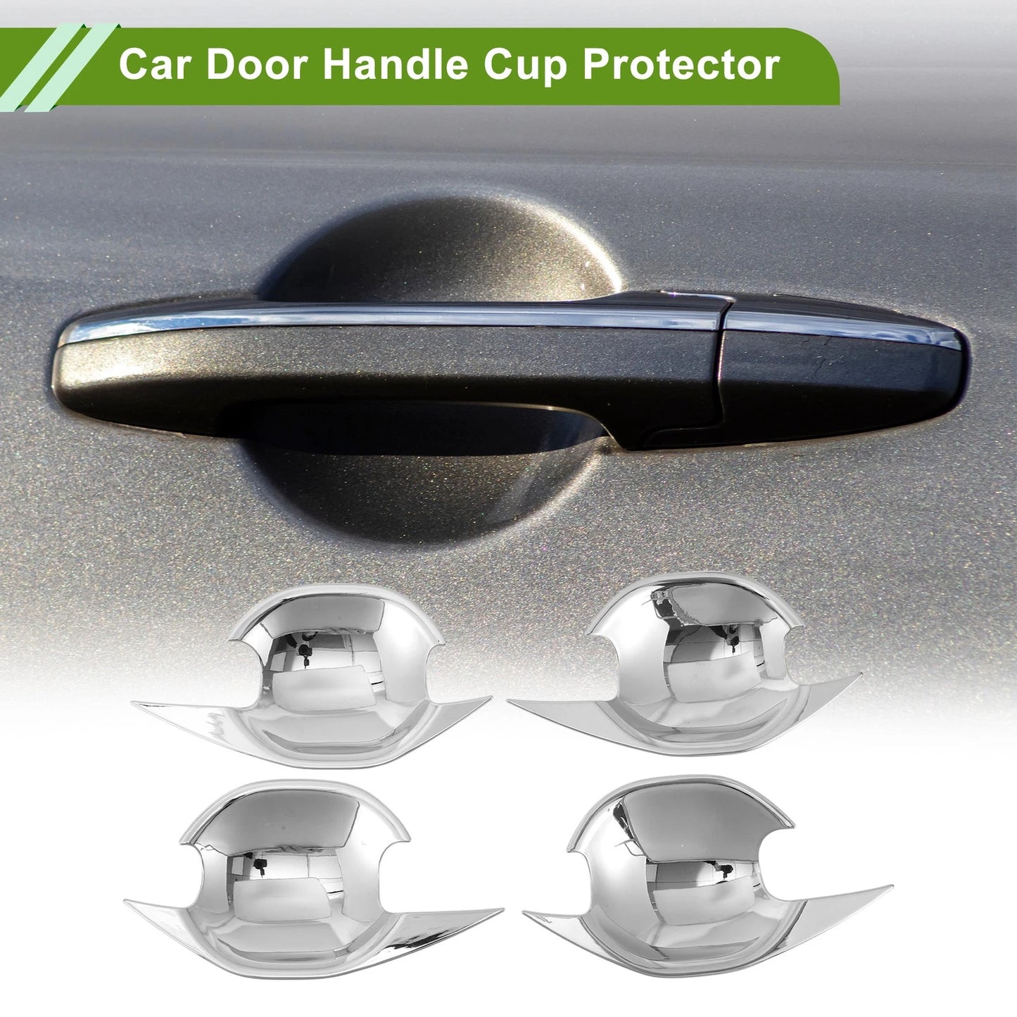Mitsubishi Outlander Chrome Silver Door Handle Cup Protectors 4 Pcs