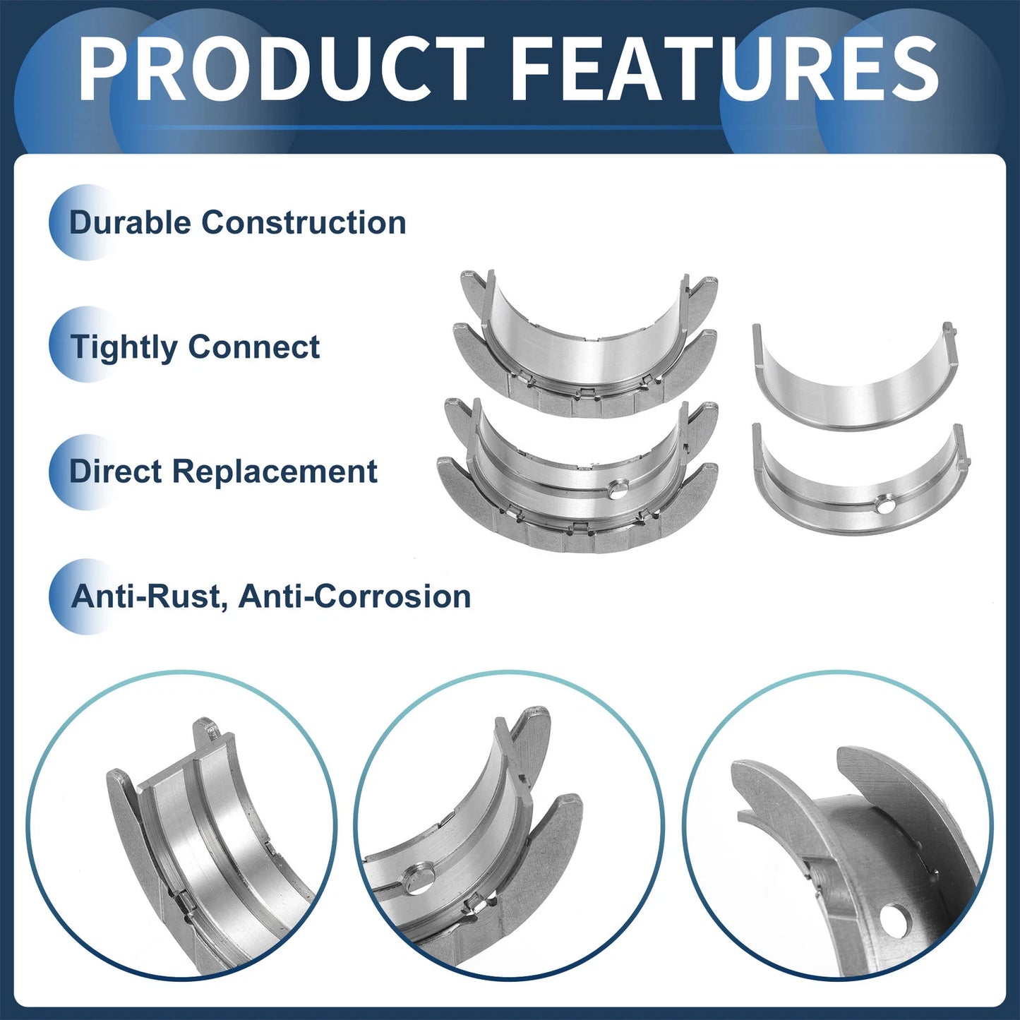 10 x Main Bearing Set for BMW 220i (2014-2016)