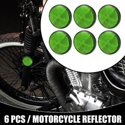 6pcs 2.20"x0.31" Universal Reflector Round for Motorcycle Bike