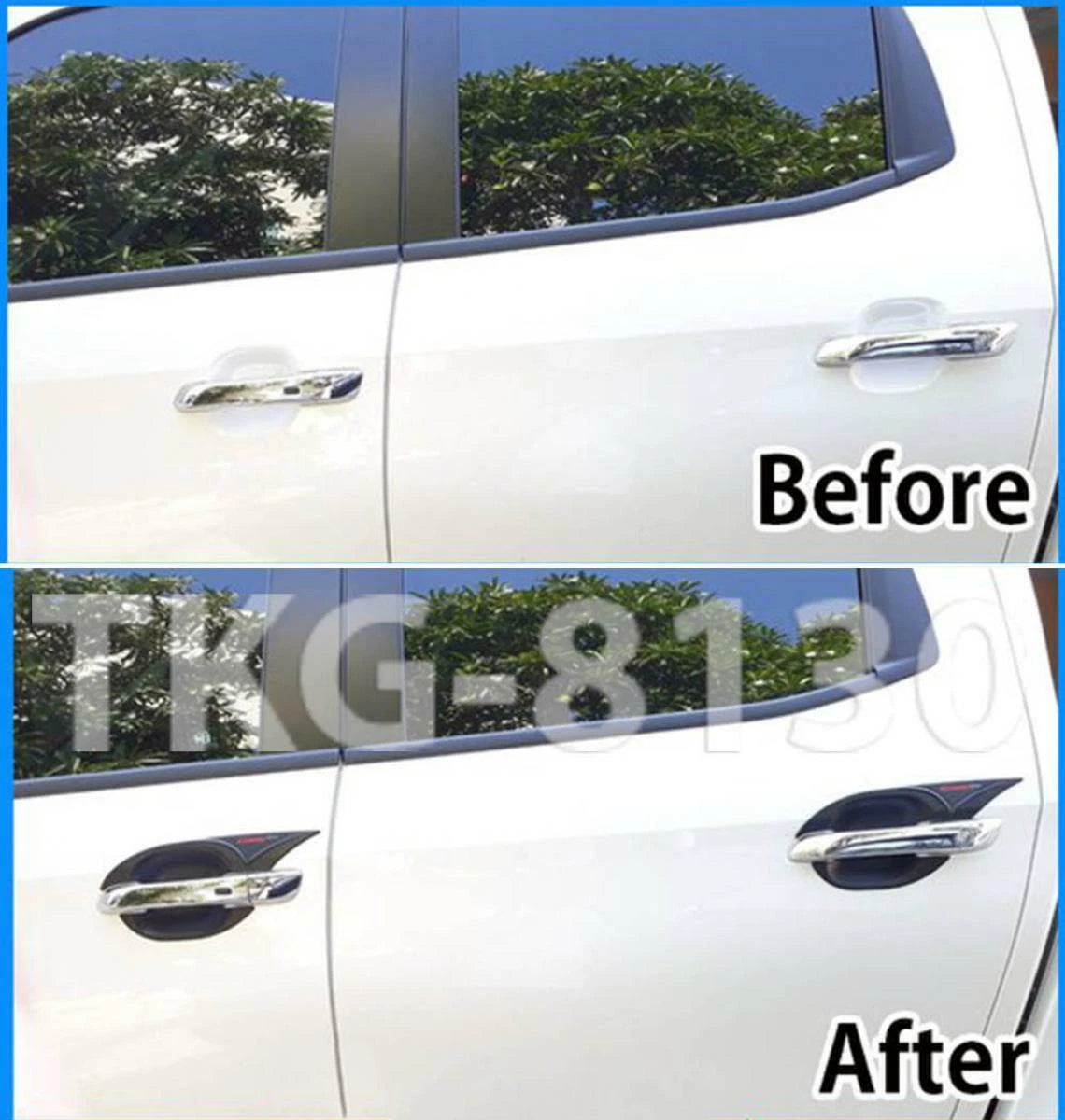 Door Handle Bowl Cup Cover Black for Isuzu D-Max (2020)