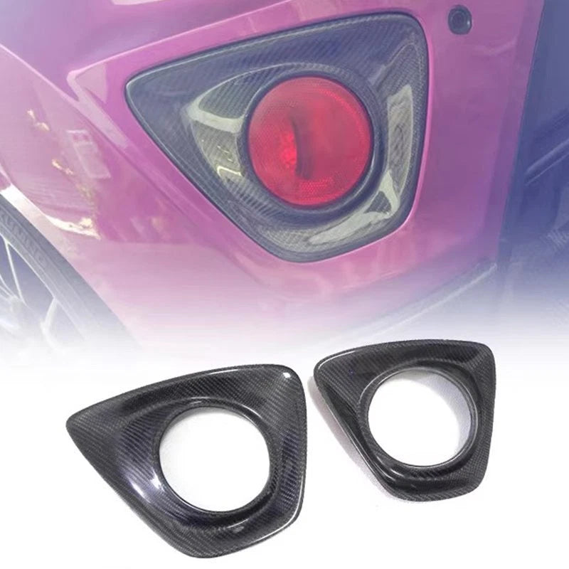 Real Carbon Fiber Rear Fog Light Cover Trim for Hyundai Veloster Turbo 2011-2017