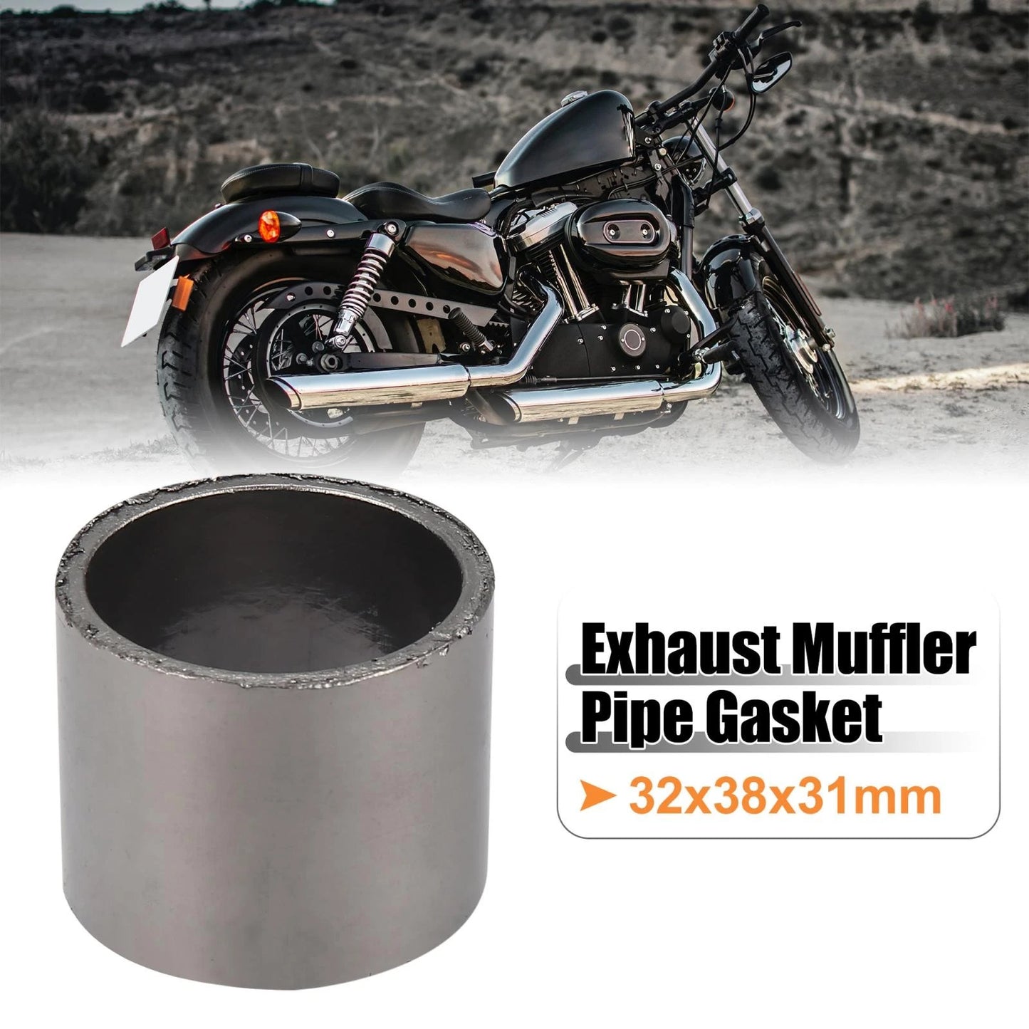 32mm ID 38mm OD Exhaust Muffler Pipe Gasket Graphite Seal Ring for Motorcycle