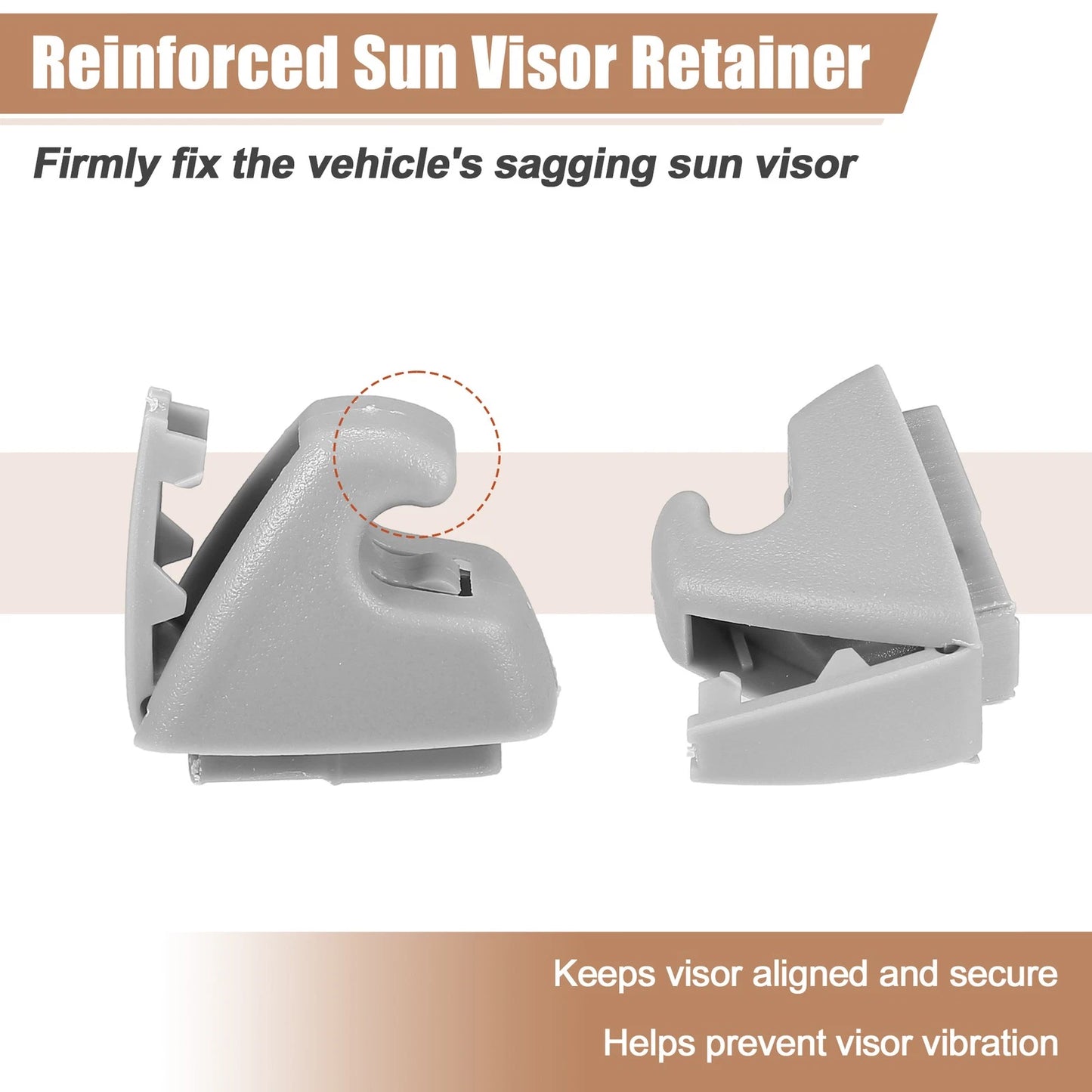 4pcs Gray Sun Visor Clip Retainer for Chevrolet Cruze