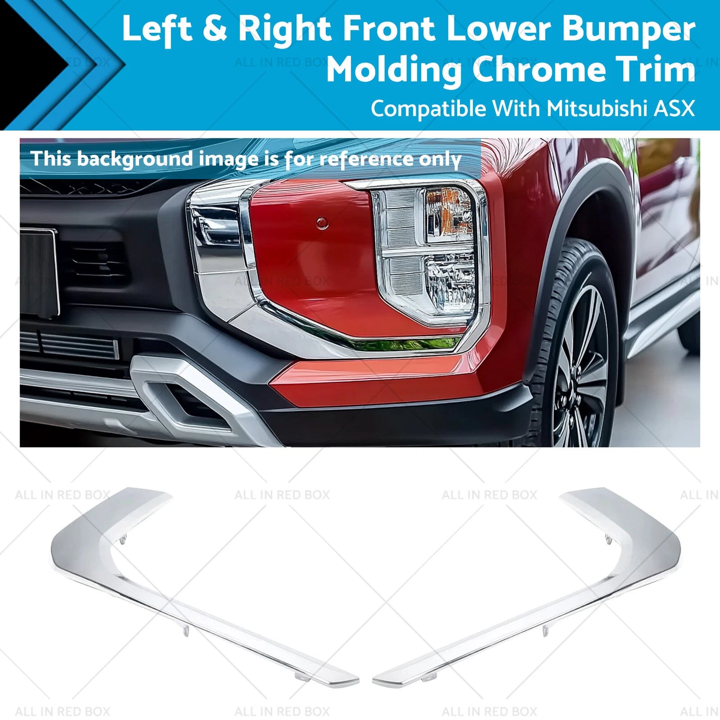 Chrome Trim Lower Bumper Molding for Mitsubishi ASX (2010-2023)