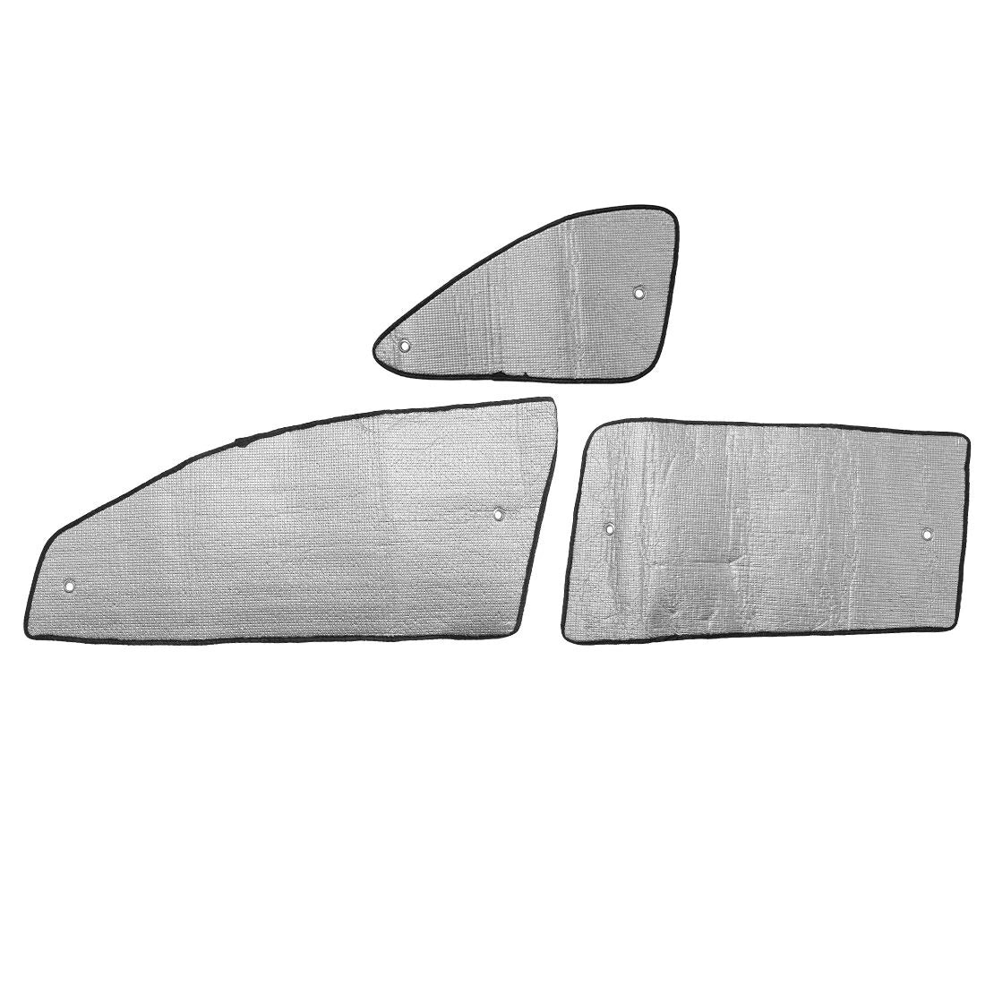 Side Window Sun Visor for Toyota Highlander (2014-2019) Black Silver