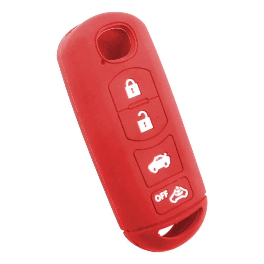 Red Silicone 4 x Button Key Cover Case for Mazda 2, 3, 5, 6, CX-5, CX-7, CX-9
