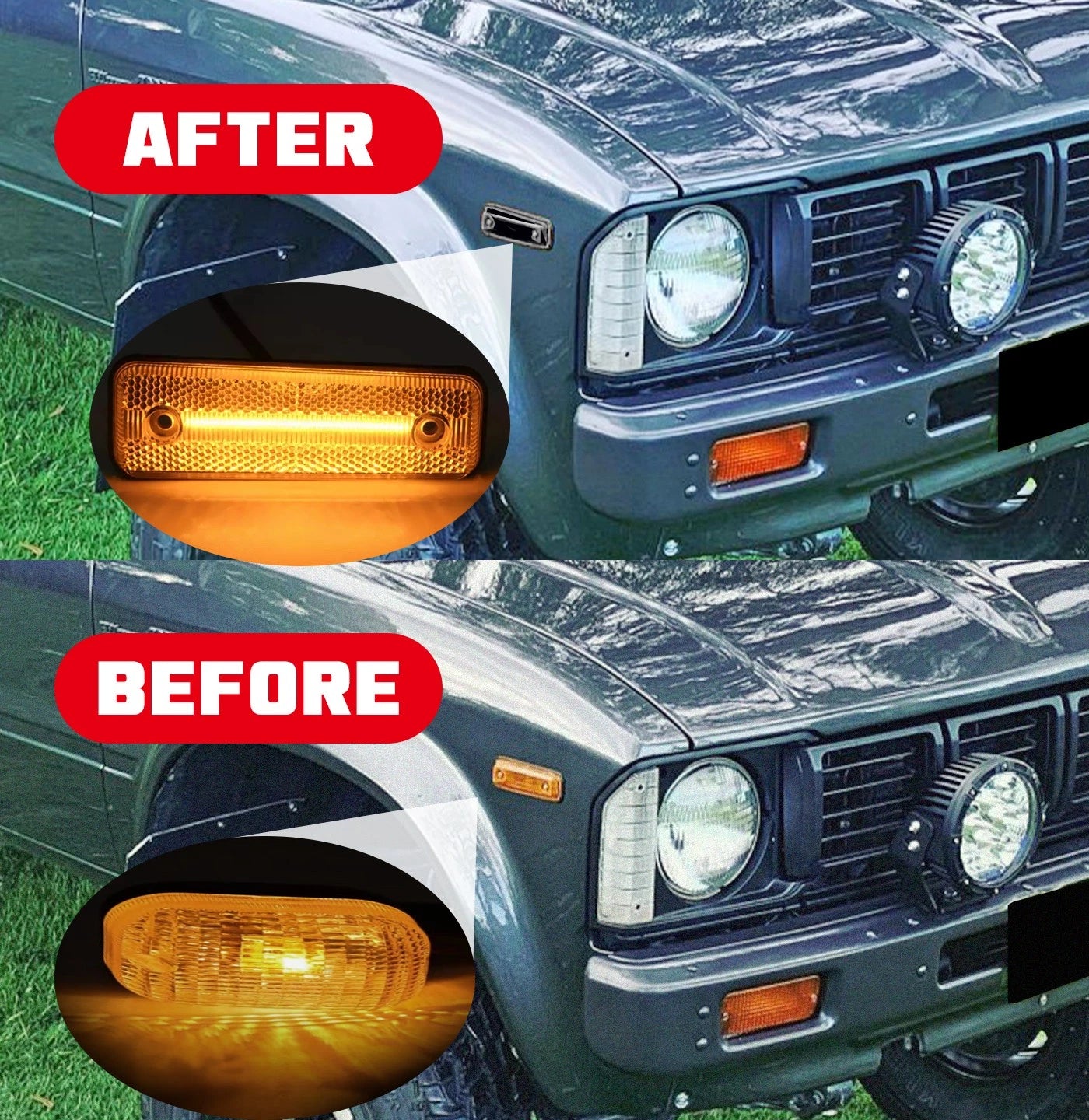 Smoke Front Side Marker Light for Toyota Pickup (1978–1983)