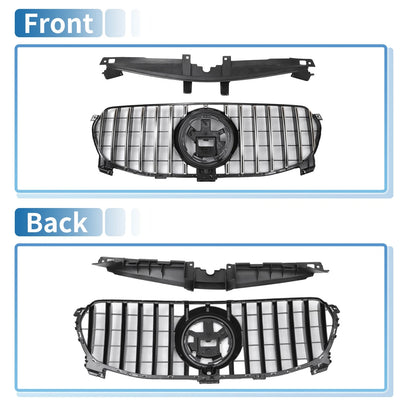 Front Upper Bumper Grille for Mercedes-Benz GLE580 2022 Chrome Silver Tone