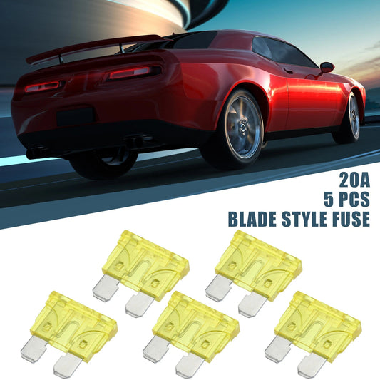 Blade Style Fuses / 5pcs / 20A for Car Boat Truck SUV Motorcycle Yellow
