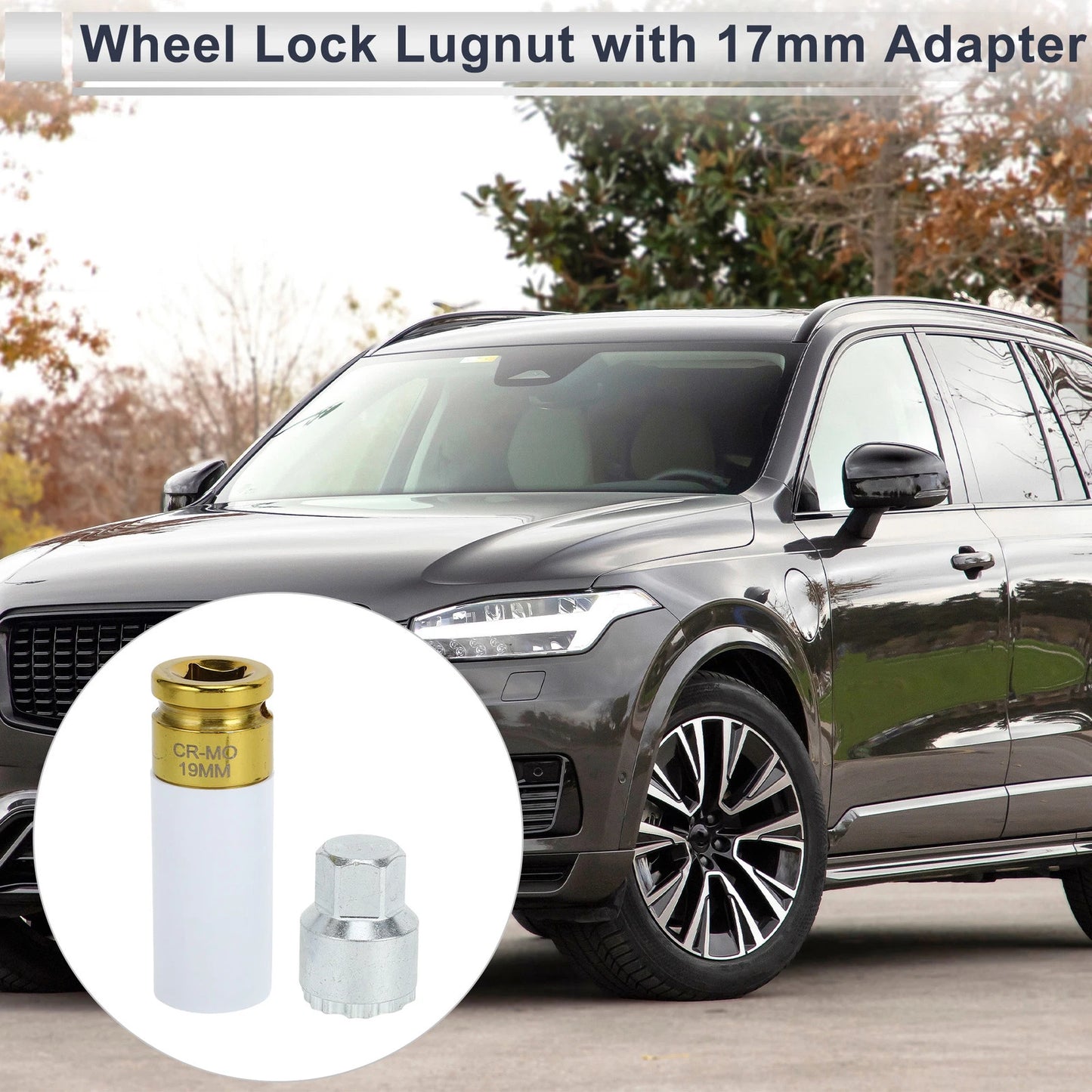 19mm Wheel Lock Lugnut & Adapter Key for Volvo