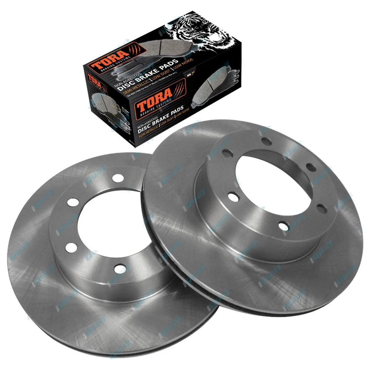 2 x Front Brake Disc Rotors & Pads Set for Toyota Hilux Surf (1995-2002)