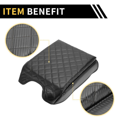 Microfiber Leather Console Lid Armrest Cover for Ford