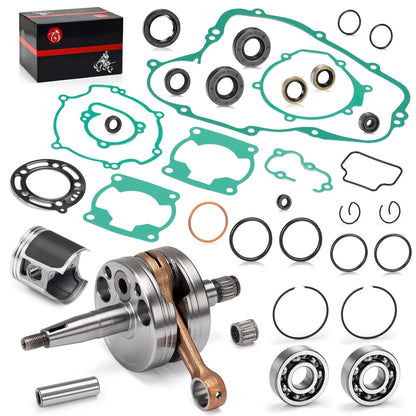 ENGINE REBUILD CRANKSHAFT PISTON GASKETS Seal for KAWASAKI KX 100 (2001-2005)