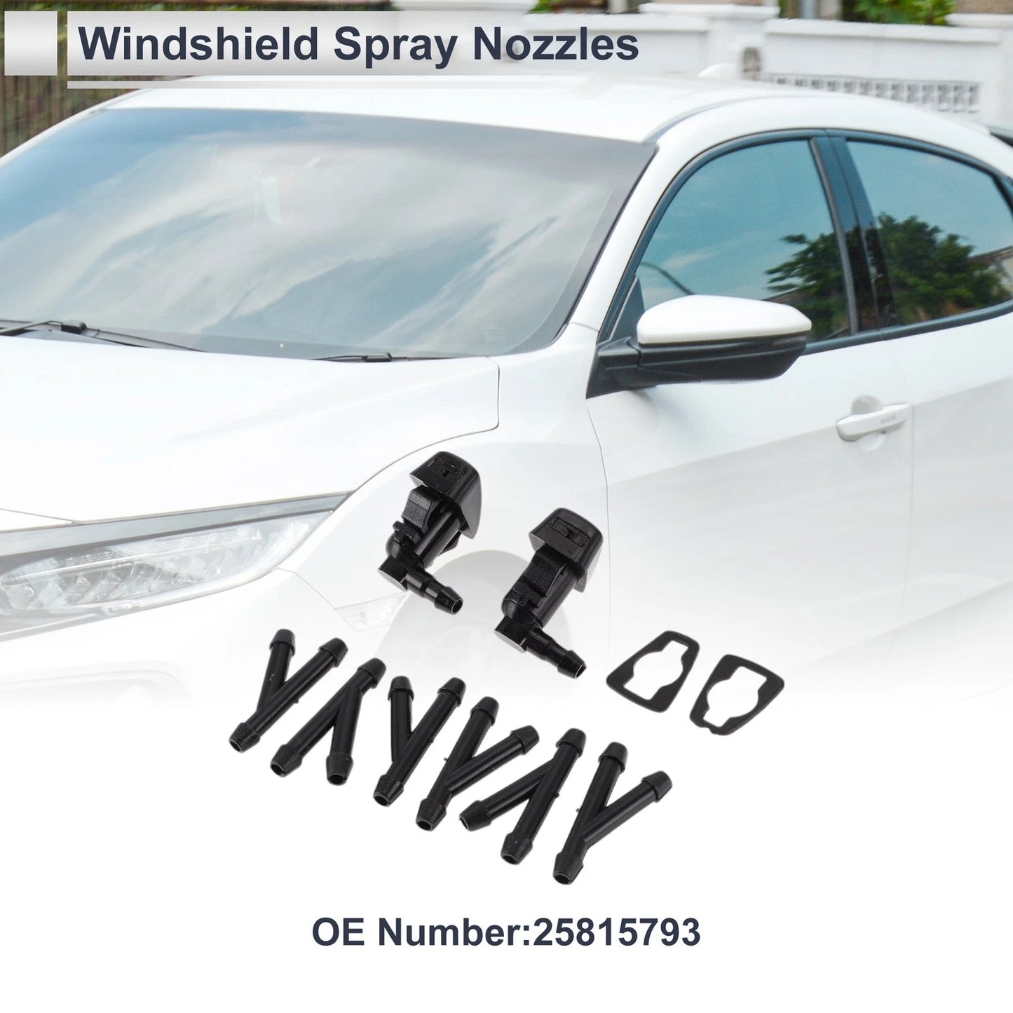 Washer Nozzle & 6 x Hose Connectors for Ford