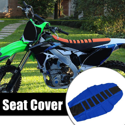 Soft Seat Cover Anti Slip Blue Black for Universal Dirt Bike Motorcycle