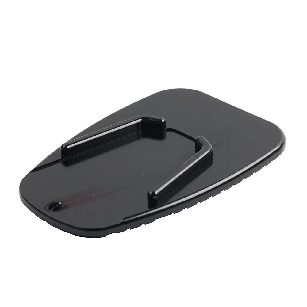 Aluminum Alloy Motorcycle Side Stand Kickstand Pad Plate - Black