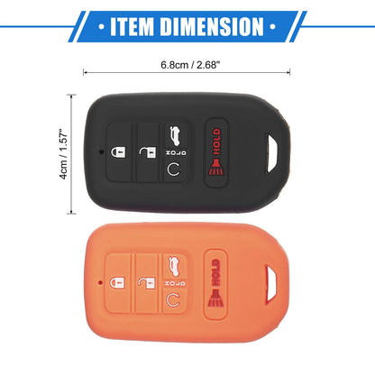 2 x Smart Remote Key Shell for Honda Accord (2016-2021) - Black Orange