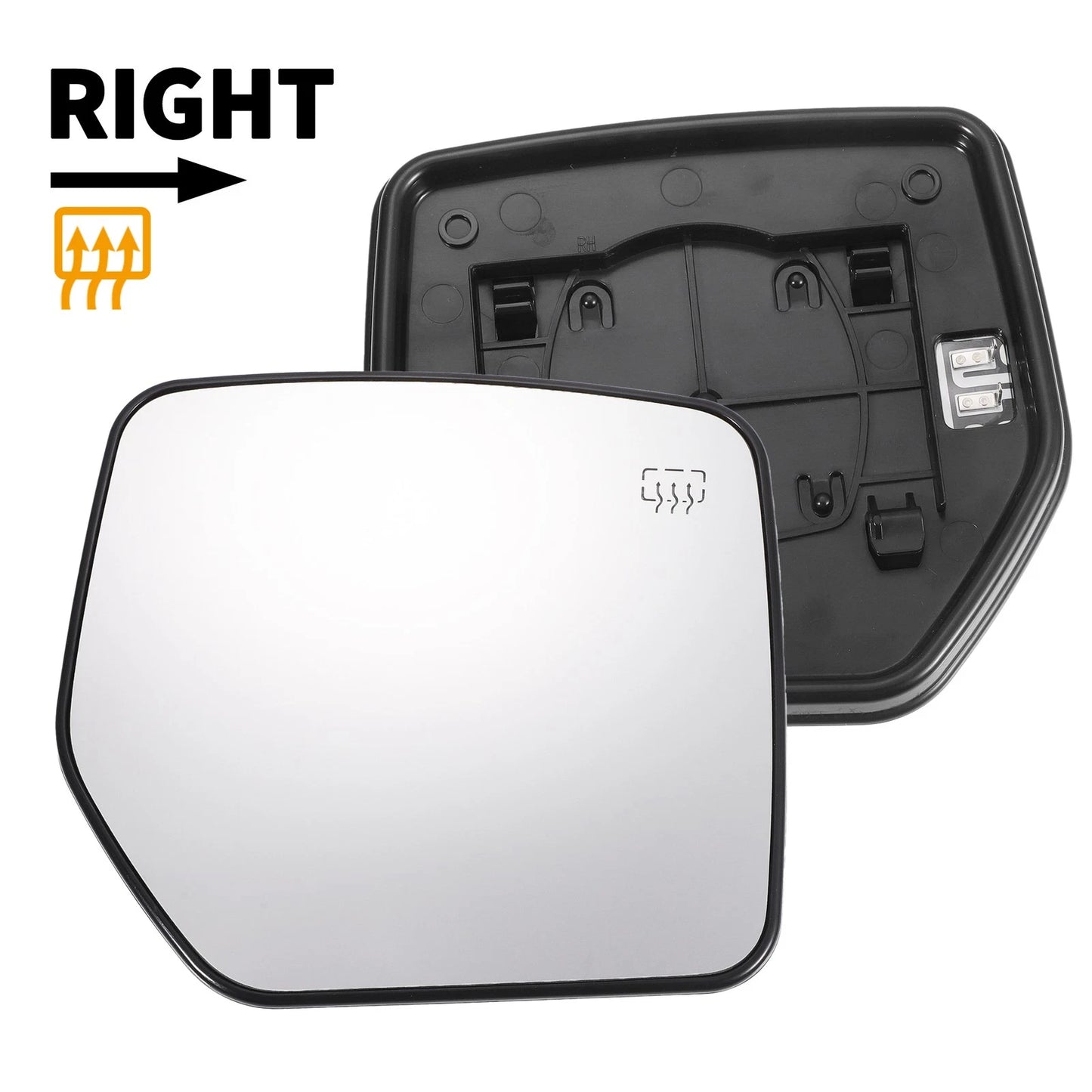 Right Side Heated White Mirror Glass for Jeep Compass Patriot (2007-2017)