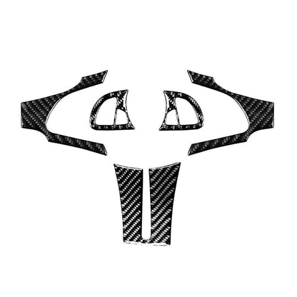 Steering Wheel Cover Trim Black Carbon Fiber for BMW Z4 (2003-2008) 5 Pcs