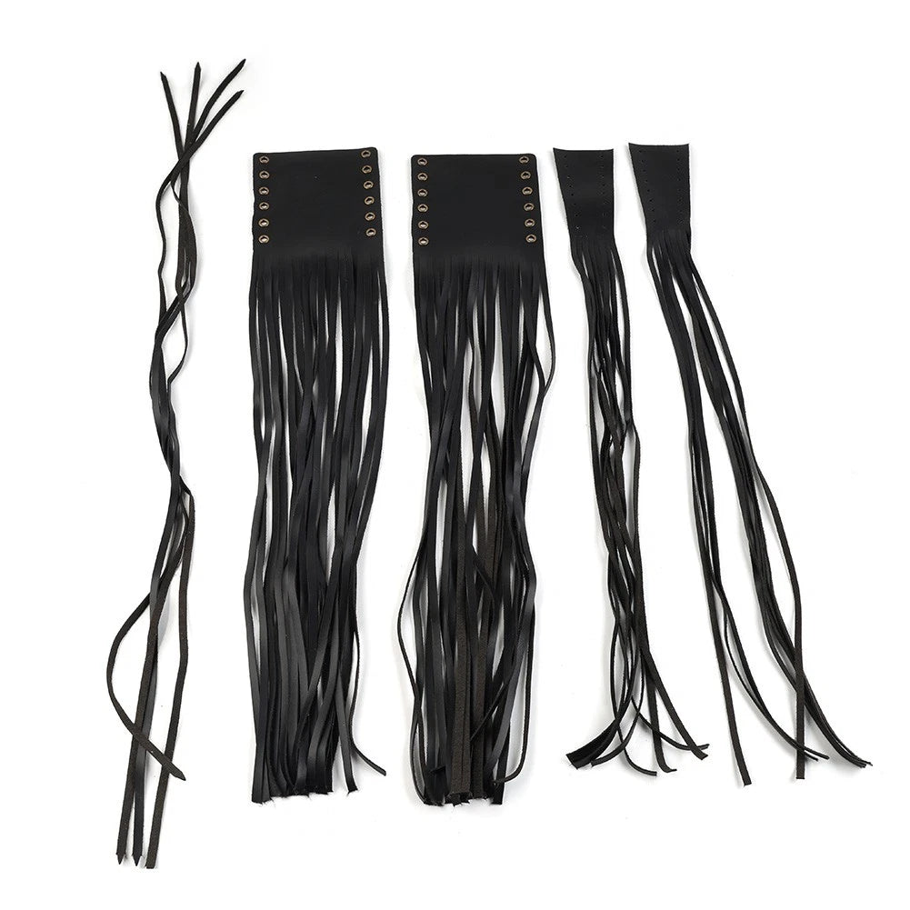 Black Handlebar Grip Tassel W/ Clutch Lever Fringe Covers for Motorcycle