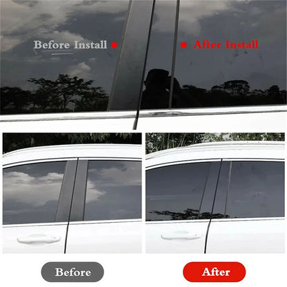Gloss Black Window Trim Covers for Hyundai Genesis G80 (2015-2022)