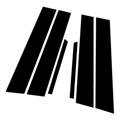 6 x Door Window B C Pillar Trim Covers Glossy Black for Acura TSX (2004-2014)