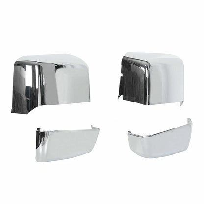 4 x Chrome Tow Mirror Cover Caps for 2014-2019 Chevy Silverado GMC Sierra