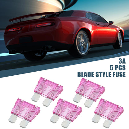 5pcs Blade Style Fuses 3A for Car