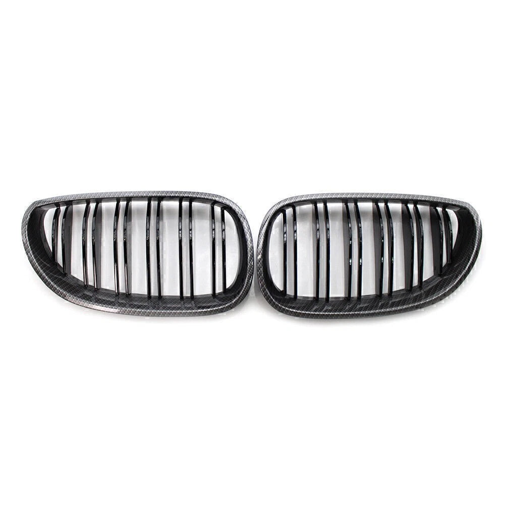 Double Slat Carbon Black Grille for BMW E60 E61 5 Series M5 (2004-2010)