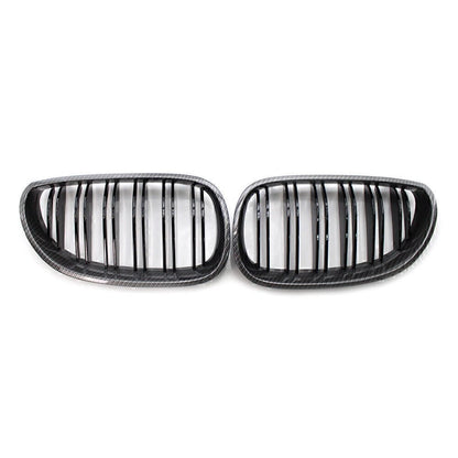 Double Slat Carbon Black Grille for BMW E60 E61 5 Series M5 (2004-2010)