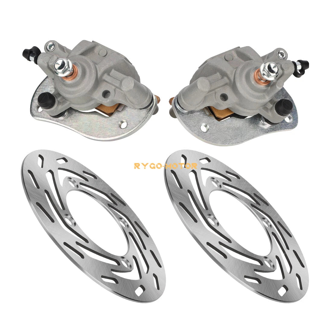 Front Brake Calipers & Disc Rotors for Yamaha Kodiak 700 YFM700 4x4 (2016–2020)