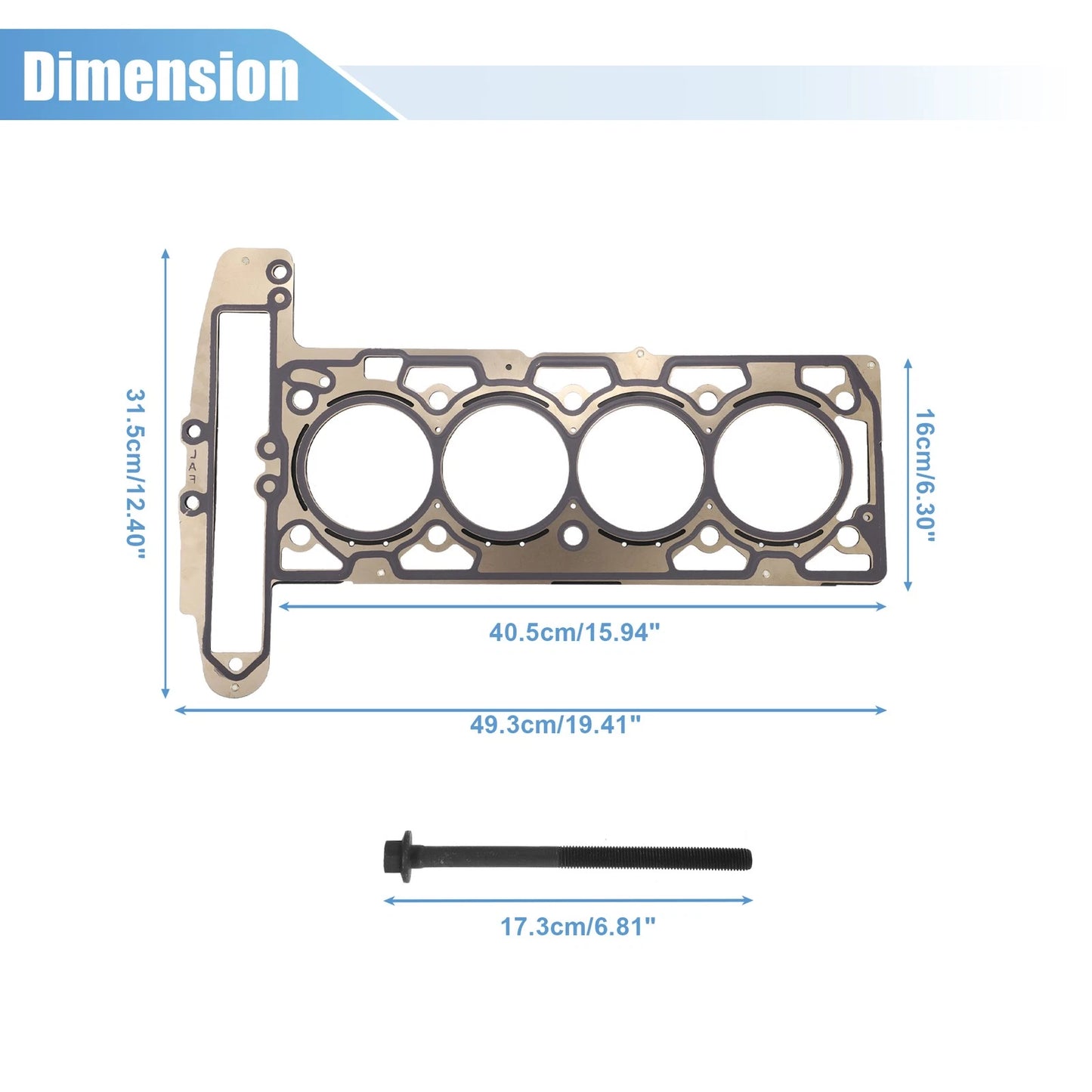 Cylinder Head Gasket Set Engine Gasket Kit Head Bolts for Chevrolet