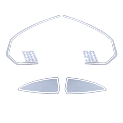 Rear Pillion Seat Cowl for BMW R Nine T Pure (2014-2021) 1 Set Silver Stickers