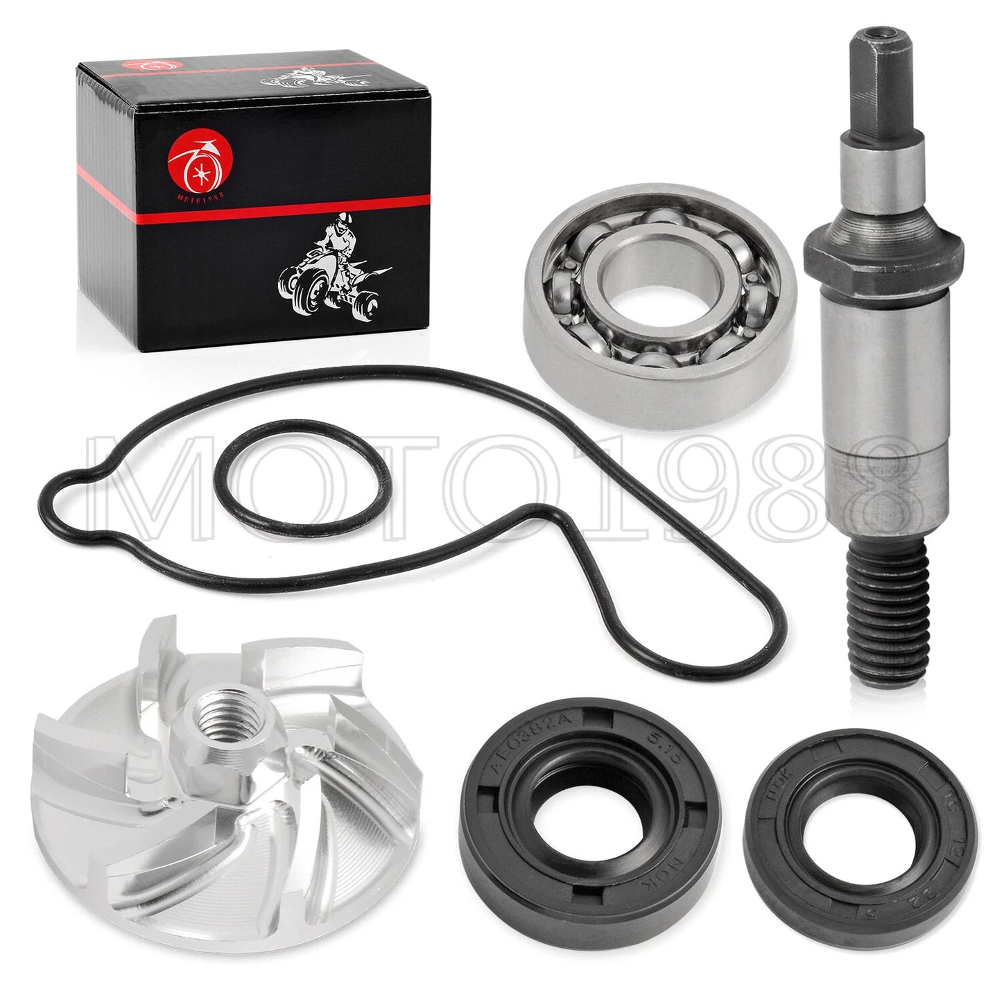 Water Pump Seal Impeller Shaft Bearing Repair Kit for Yamaha YFZ450 (2004–2013)