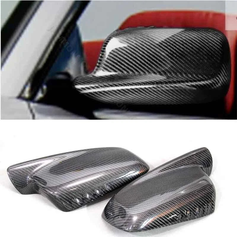 Carbon Fiber Add-on Side Mirror Cover Caps for BMW 7 Series E65 2002-2008