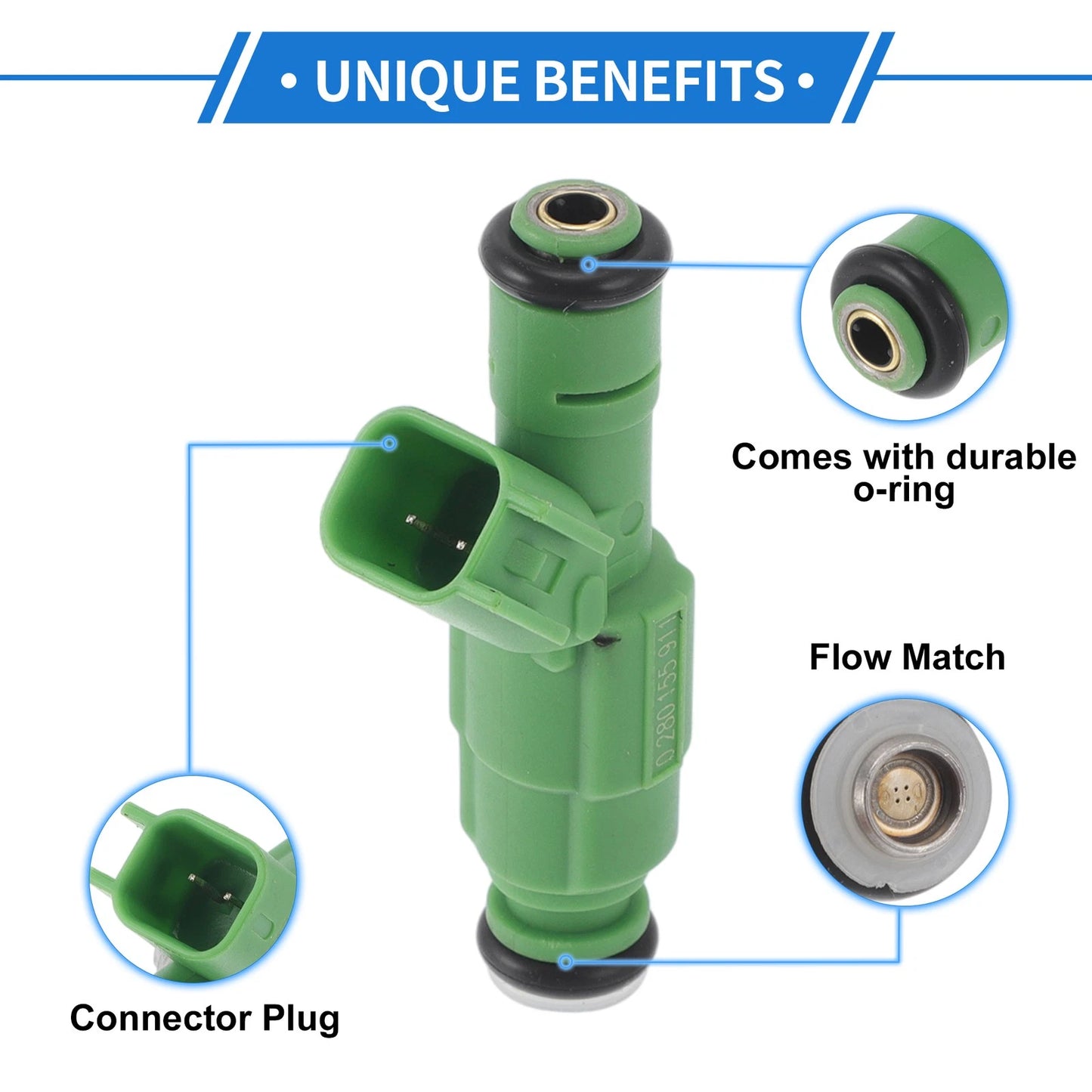 Fuel Injector 1 Pc for Ford Contour 2.5L V6 (1998-2000)