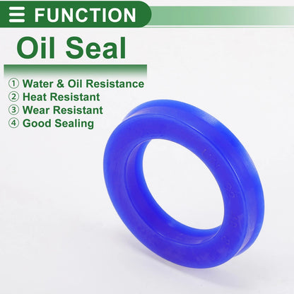 Oil Seal / 32x48x8mm / Seal Ring Rotary Shaft TPU High Pressure Blue 5 Pcs