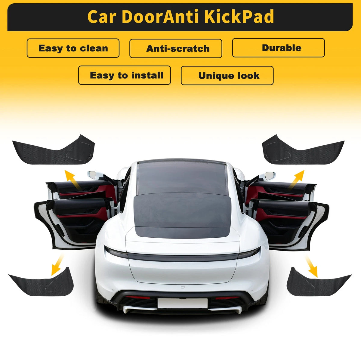 Car Door Anti Kick Pad Sticker Scratch Protector for Toyota Corolla (2022-2025)