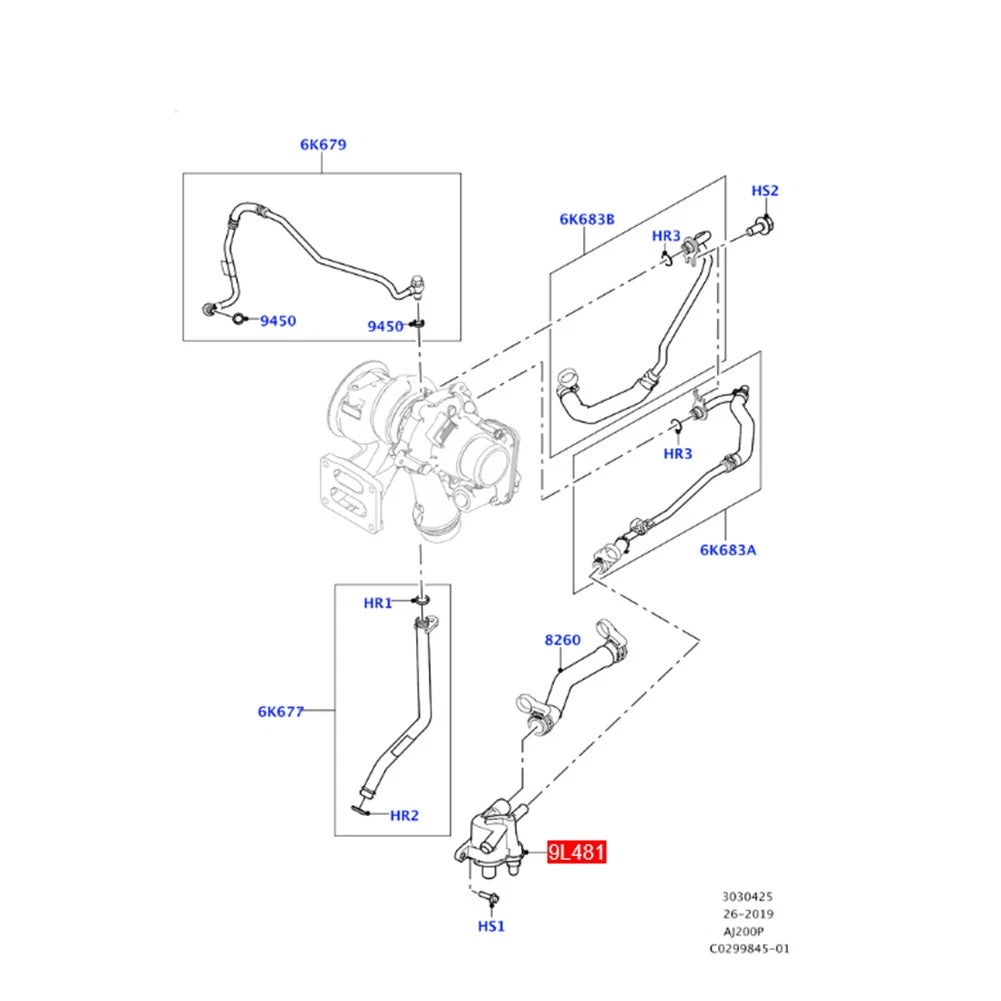 Oil Coolant Liquid Separator for Land Rover Range Rover & Jaguar (2013-2023)